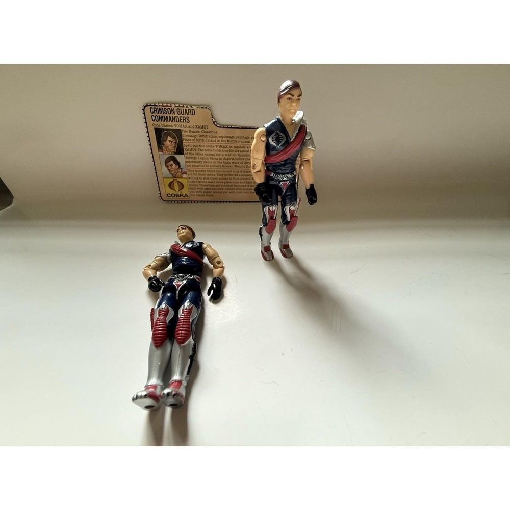 1985 G.I.Joe Tomax And Xamot Crimson Twins V1 Action Figure Hasbro Cobra